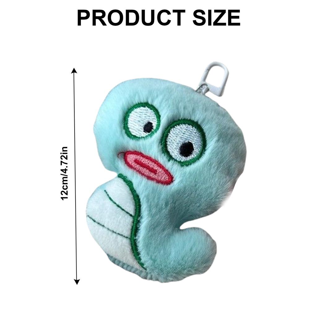 Large Eyed Snake Hanging Ornament Lightweight and Portable Plush Snake Keychain Charm with Big Eyes for Daily Wear