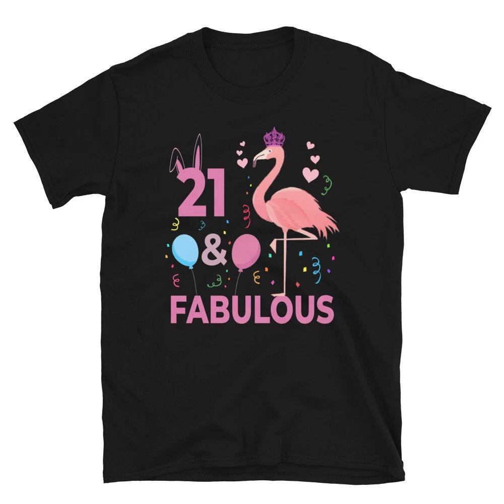 Womens Flamingo 21th Birthday for Women 21 Years Old 21th Birthday T-Shirt XL