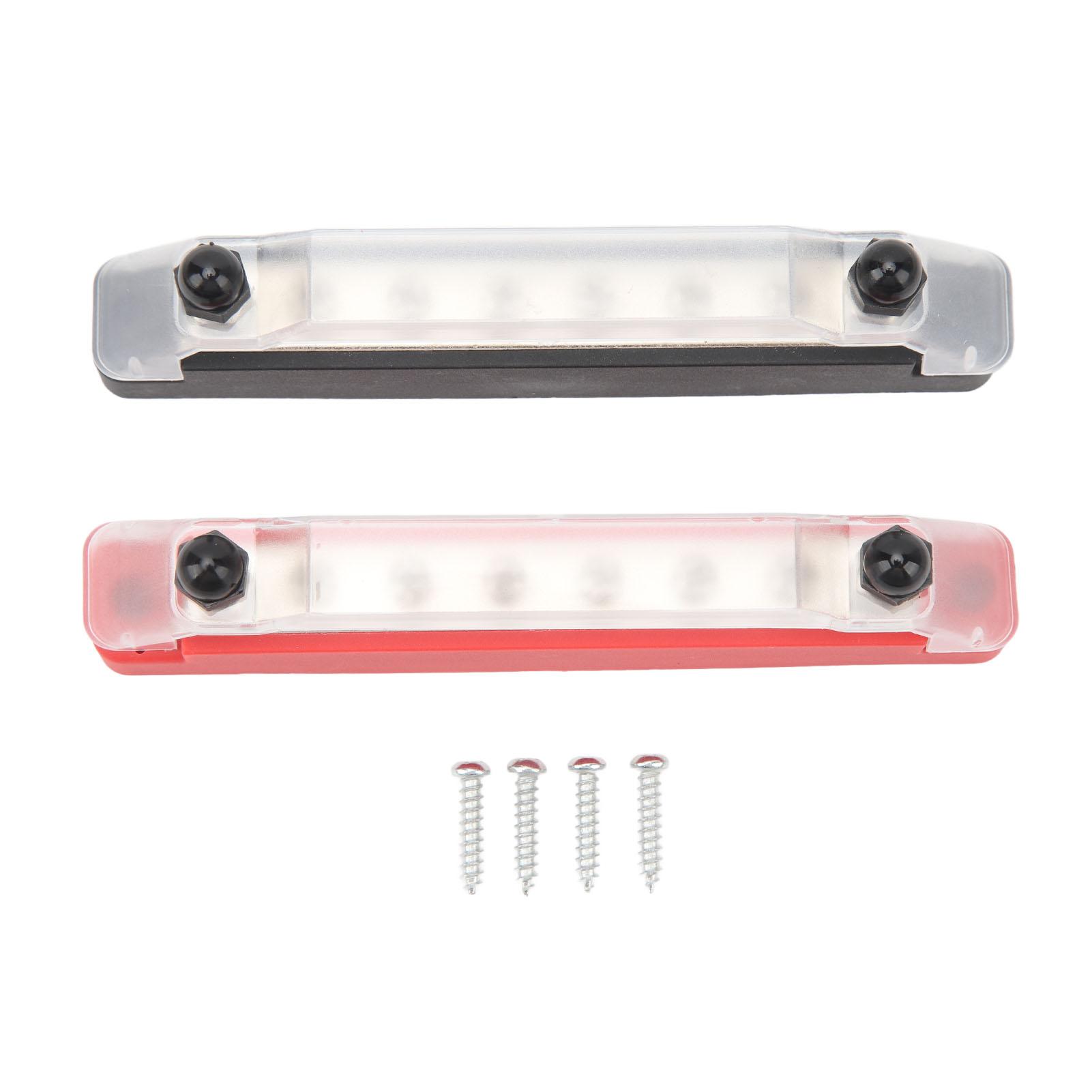 

1 Pair M6 Power Distribution Block High Current DC12V to 48V 150A Double Stud 8 Way Battery Bus Bar