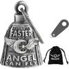 2025 Cascabeles para Motociclistas Ángel Guardián Cascabeles Gremlin Aleación Pesada Amuleto de la Suerte con Colgador y Tarjeta de Historia para Llavero de Motocicleta Collar de Mascota