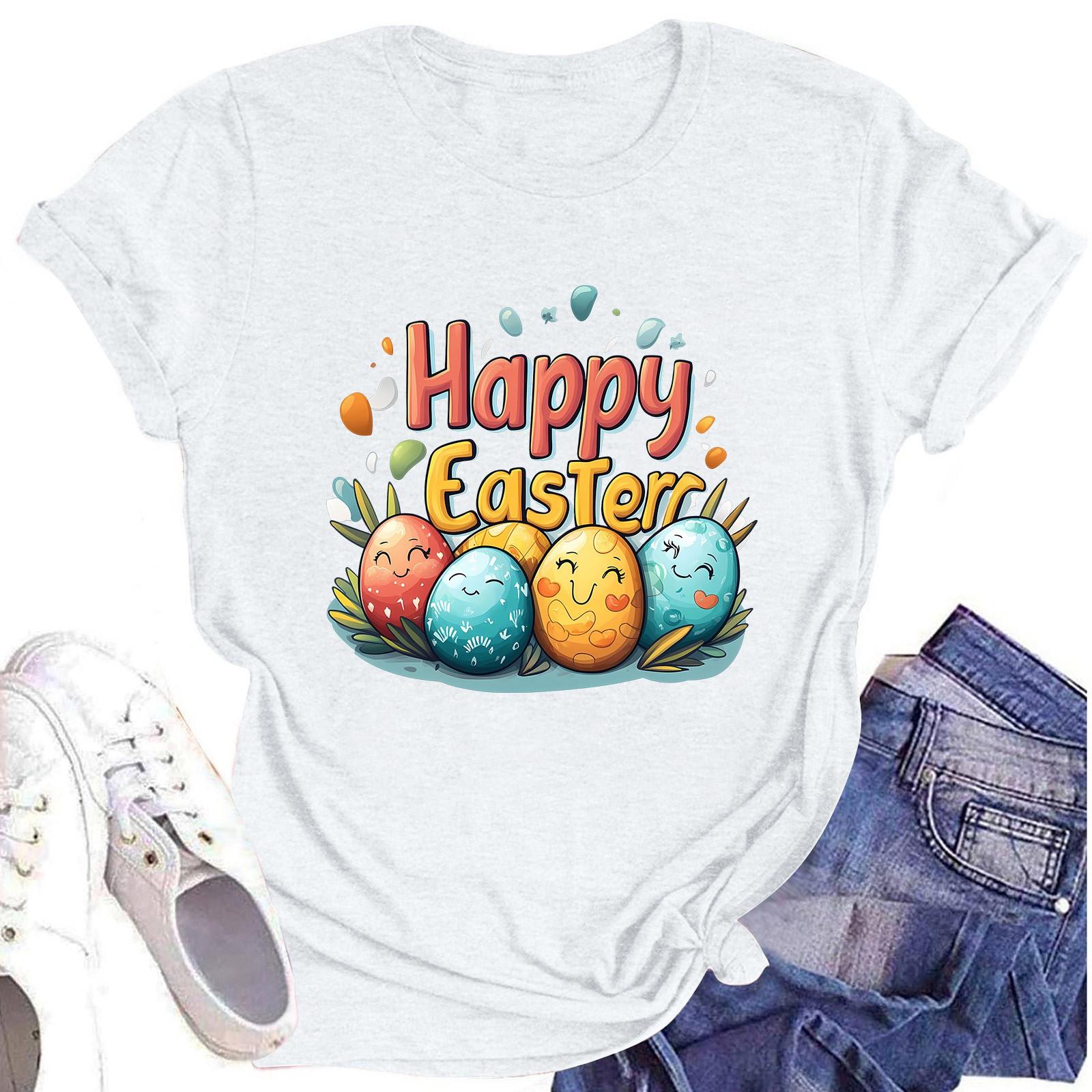 

Женский топ с круглым вырезом, повседневный принт, футболка с короткими рукавами XL белый