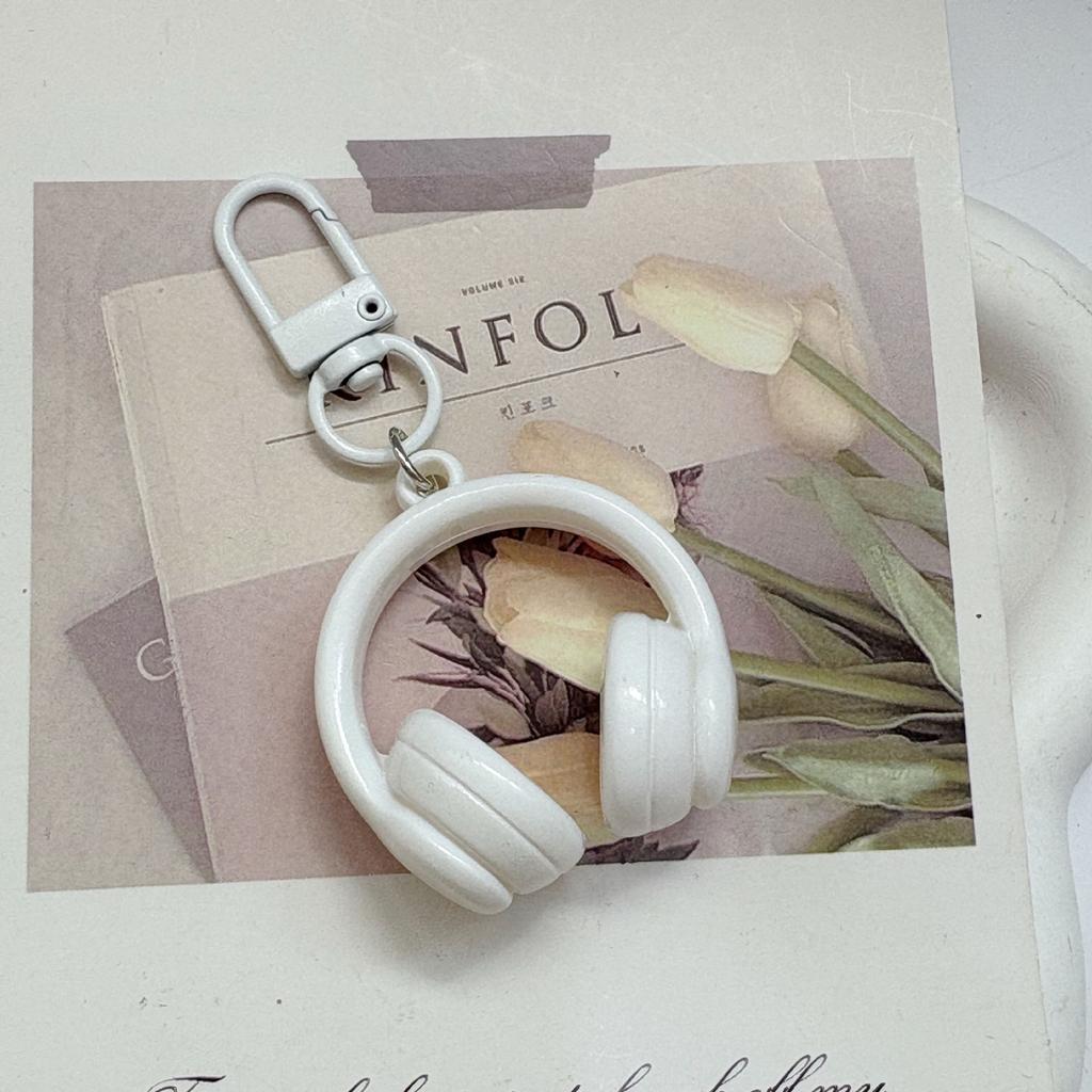 1 Piece Mobile Phone Chain Earphone Charm Backpack Hanging Decoration Cute Colorful 3D Earphones Pendant Keychain Gifts