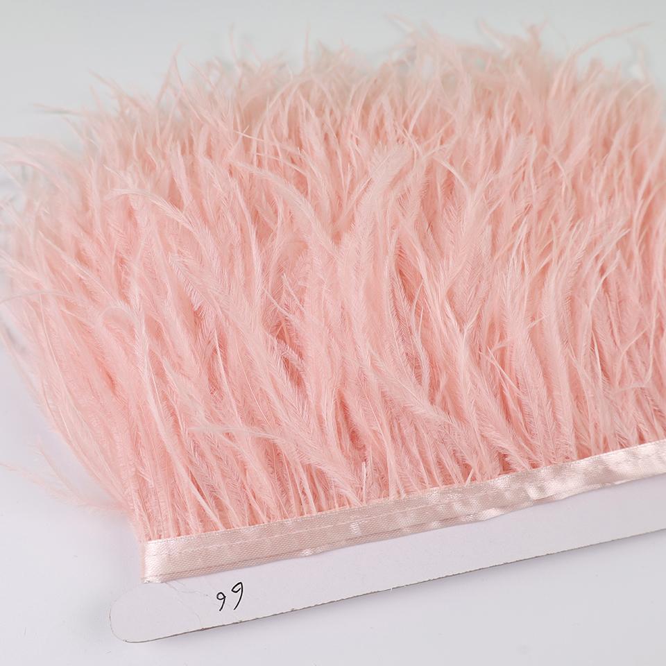 13-18CM 6M Ostrich Feather trim Cloth Belt for sewing DIY feather ribbon fringe Wedding dress clothes decoration