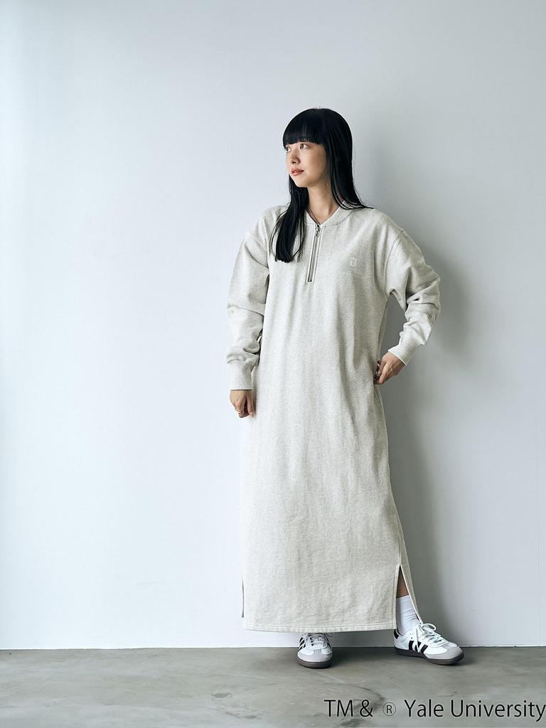 Cohen YALE Custom Logo Print Half-Zip Dress, 76756460370, 1100 LT.GRAY (11), FREE