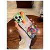 Rainbow Floral Oil Painting Clear TPU Phone Case For IPhone 15 14 13 12 11 Pro Max X XR XS 8 7 Plus, Shockproof Protective Cover