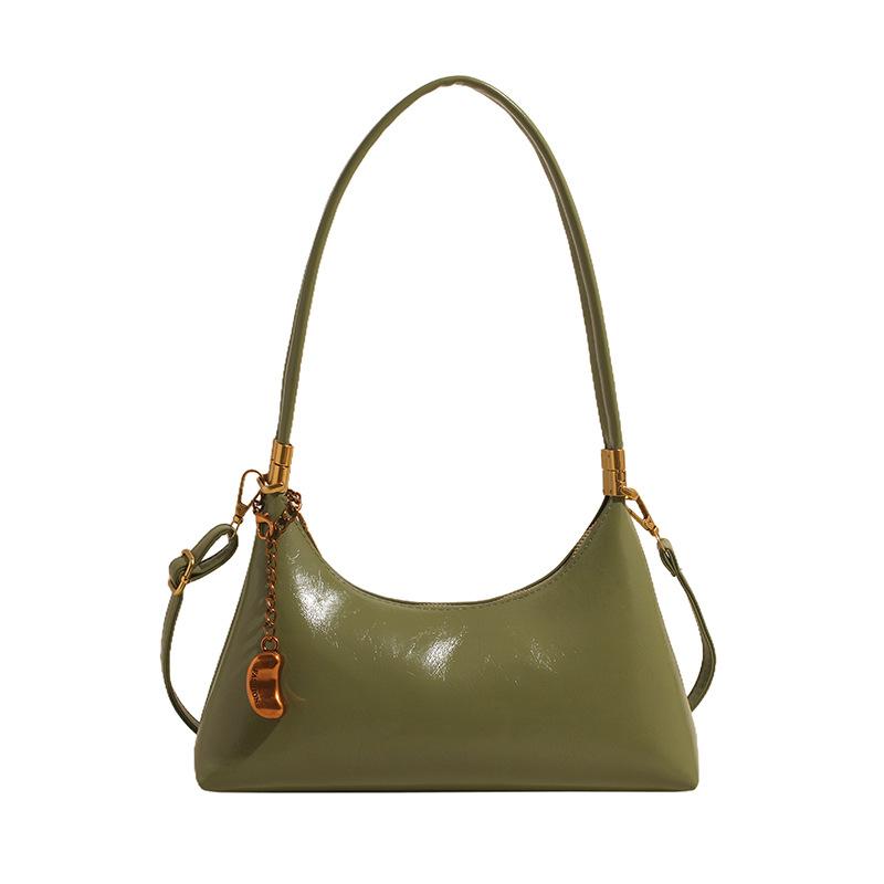 Niche crescent bag oil wax leather underarm bag women's new retro design single shoulder messenger bag