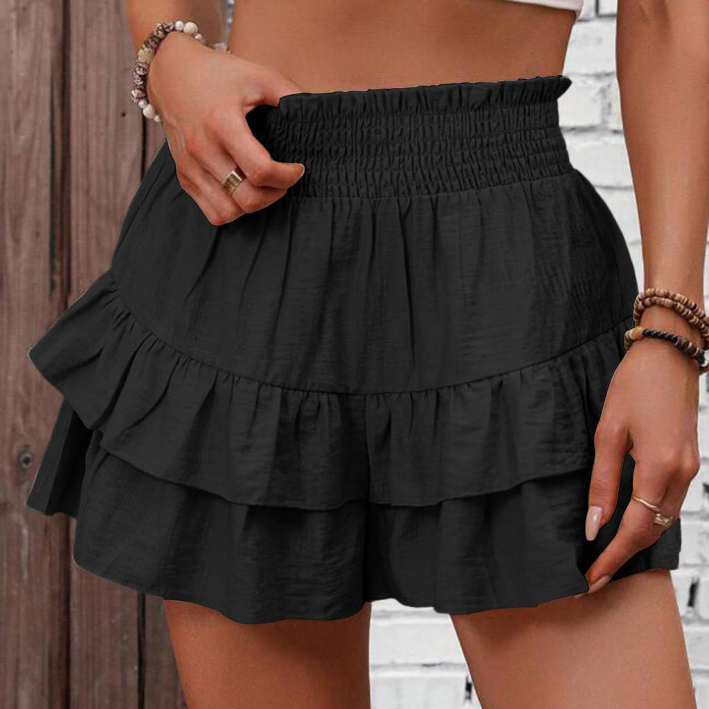 Women's Shorts Casual Summer  Color Beach Loose Pocket Short Skirt Pants