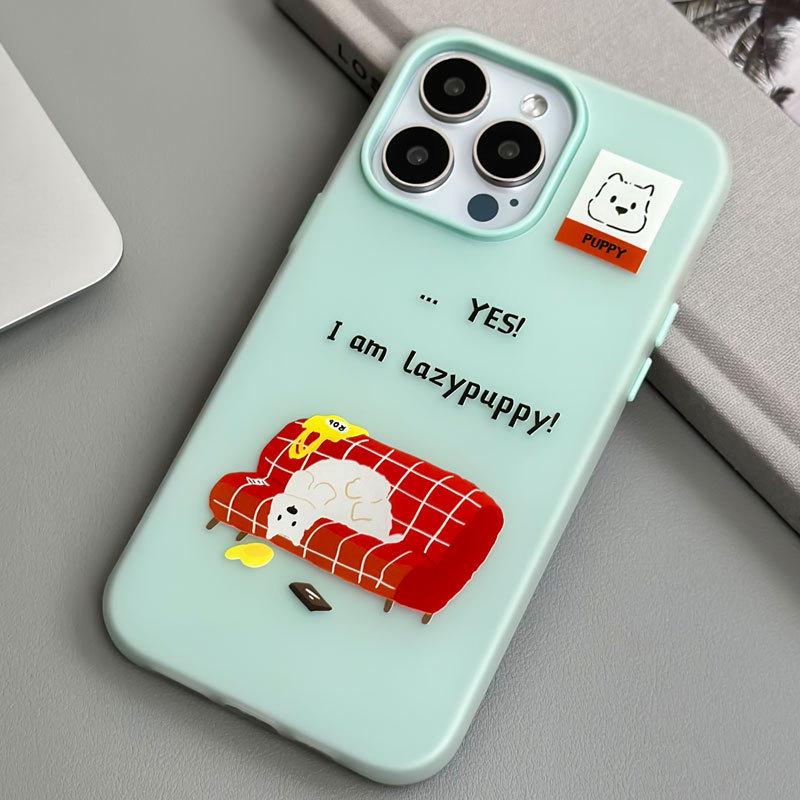 Zhitai Cartoon Jelly Skin Case for iPhone 11/12/14 Pro Max and Apple 15/16.
