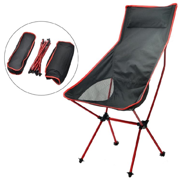 Outdoor Fishing Chair Compact Camp Backrest Chair Folding Fishing BBQ Chairs