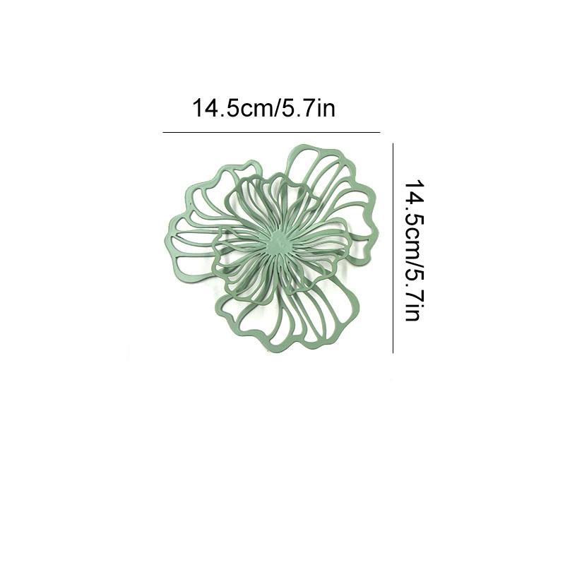 

1PC Iron Wall-Mounted Wall Hanging Elegant Double-Layer Decorative Flower Bohemian-Style Art Hollow-Out