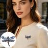 Anti-oxidation Brooch Dragonfly Brooch Sparkling Rhinestones Lapel Pin with Strong