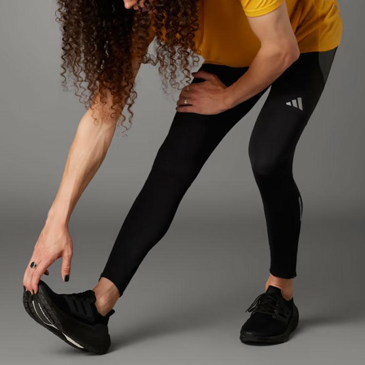 Adidas Ultimate Running Conquer The Elements Cold.Rdy Leggings With Contrast Logo Men Bottoms Black IB6386