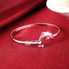 Hot 925 Sterling Silver Bracelets for Women fine cute dolphin bangle adjustable Jewelry Fashion Party Gifts Girl student