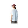 Li Ning Sports Trend Series Moisture Wicking Loose Short Sleeve T-Shirt Women Tops Light-Sky-Blue Cream AHSV194-3