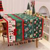 Christmas Decoration Chenille Jacquard Table Runner Printed Table Decoration Santa Claus Printed Table Mat