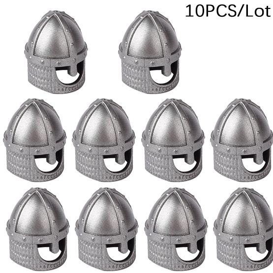 MOC Medieval Knights Helmets Building Blocks Kit Soldiers Army Accessories Bricks Toys Boys Gift
