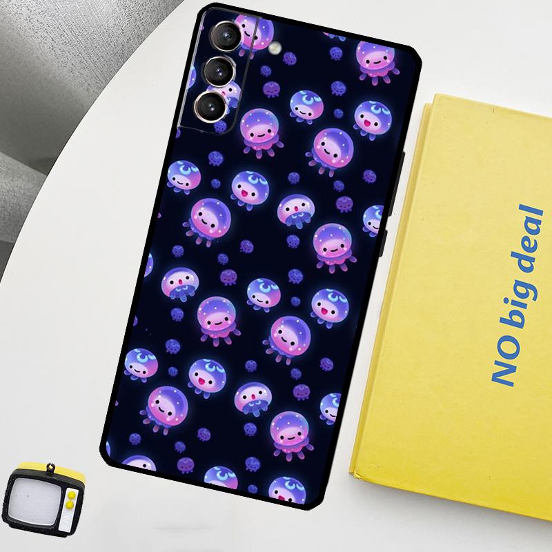 Magic Jellyfish Phone Case For Samsung Galaxy S25 S24 Ultra S20 S21 S22 S23 Plus S9 S10 S24 FE S25 FE Cover