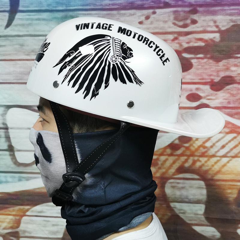 Harley Vintage Helmets Men's and Women's Electric Car Half Helmets Baseball Caps Scooters Helmets Peaked Helmets Gangster DS Personality