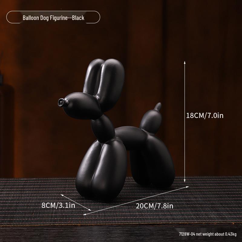 Modern Balloon Dog Resin Ornament for Home Décor - Ideal for Living Room, Entrance, TV Cabinet, Wine Cabinet, or Bookshelf.