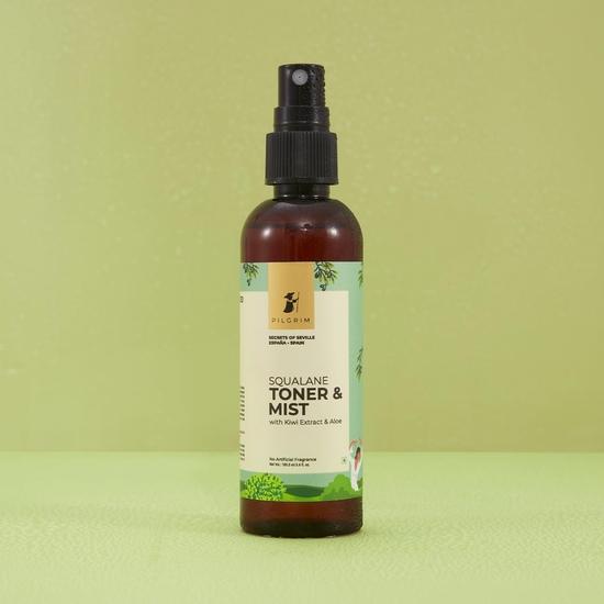 PILGRIM Spanish Squalane Face Toner pro zářivou pleť | Osvěžuje | Bezalkoholový toner pro stažení otevřených pórů| Toner pro suchou pleť|100ml