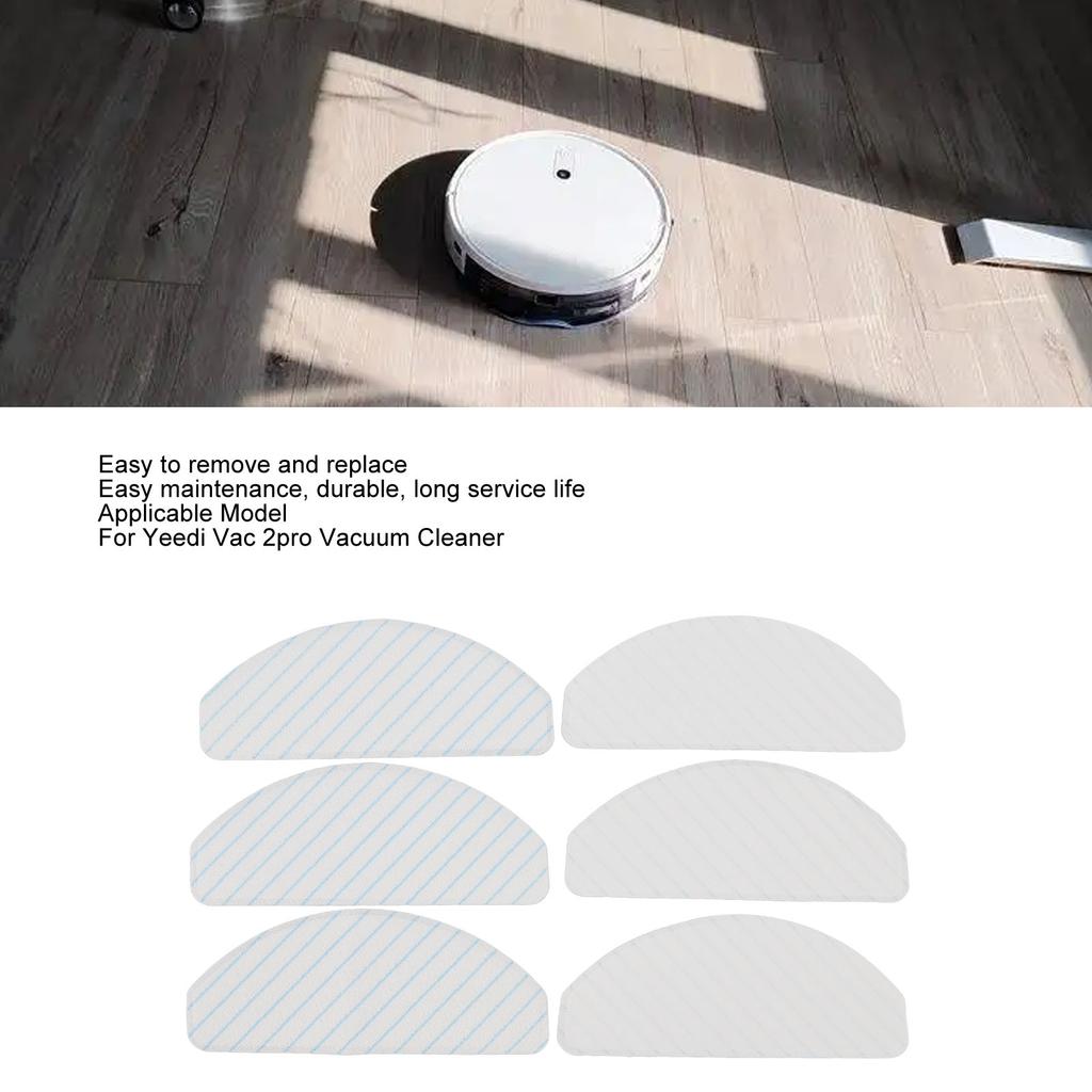 Vacuum Cleaner Broom Cloth, 6 Pieces, Essential Accessories, Reduce Dust, Easy to Maintain, Applicable Model:Vac 2pro, Premium Material