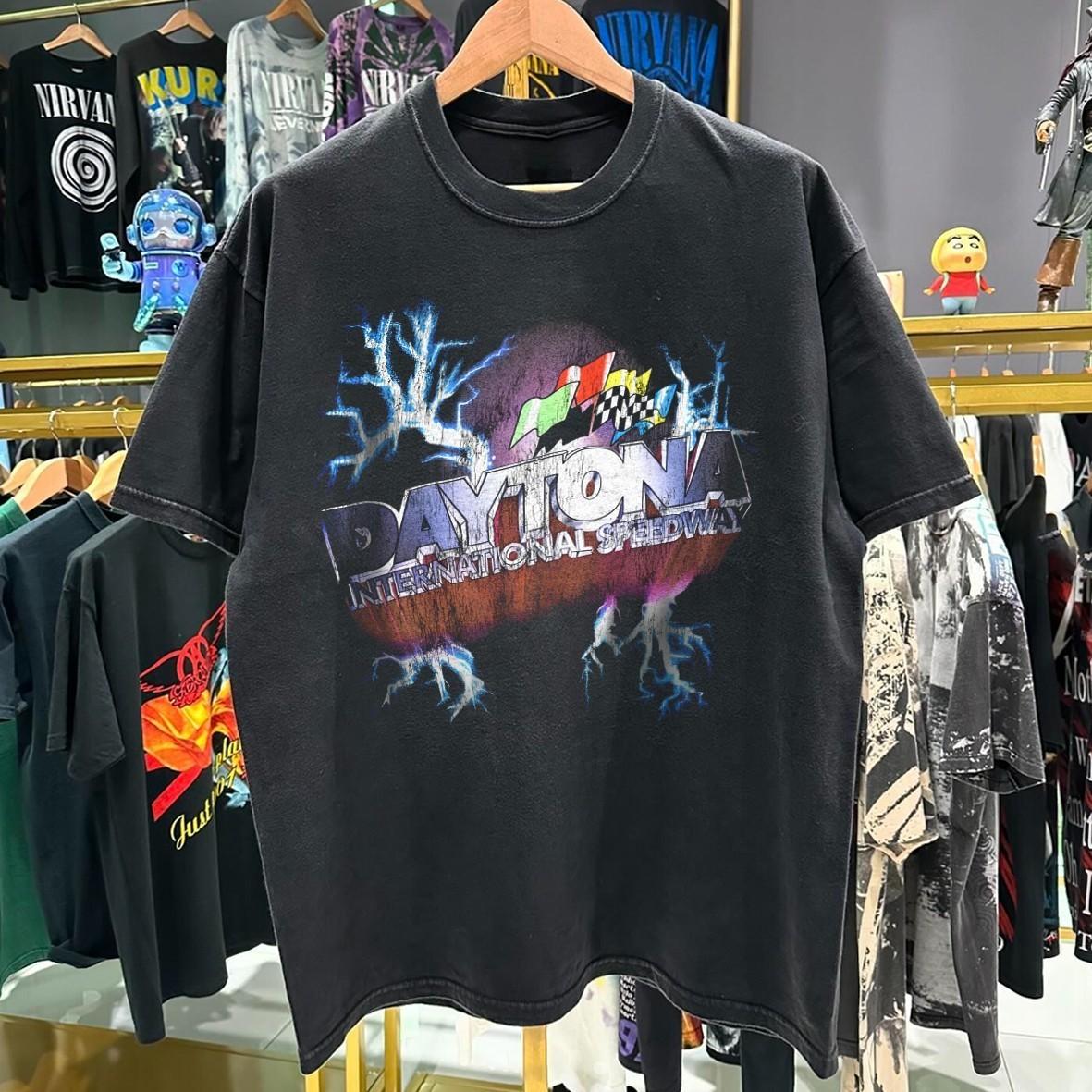 Daytona Int Speedway Aged T-Shirt Black M 4XL