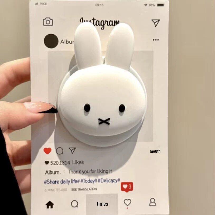 Cute Cartoon Plush Rabbit for Magsafe Magnetic Phone Holder - Retractable, Foldable, Strong Magnetic Attraction for Women