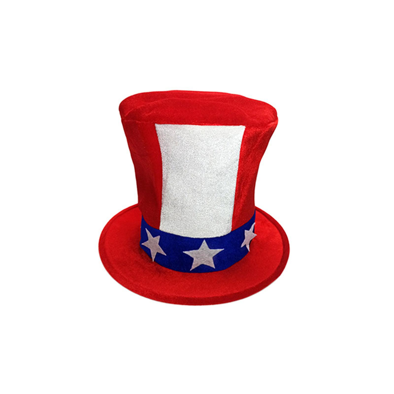 

Шляпа, цилиндр, костюм с американским флагом, патриотические аксессуары, товары для декора ко Дню независимости, товары для тематической вечеринки One Size