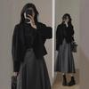 2024 Korean Style Plus Size Women's Wool Jacket - French Autumn/Winter Slimming Coat