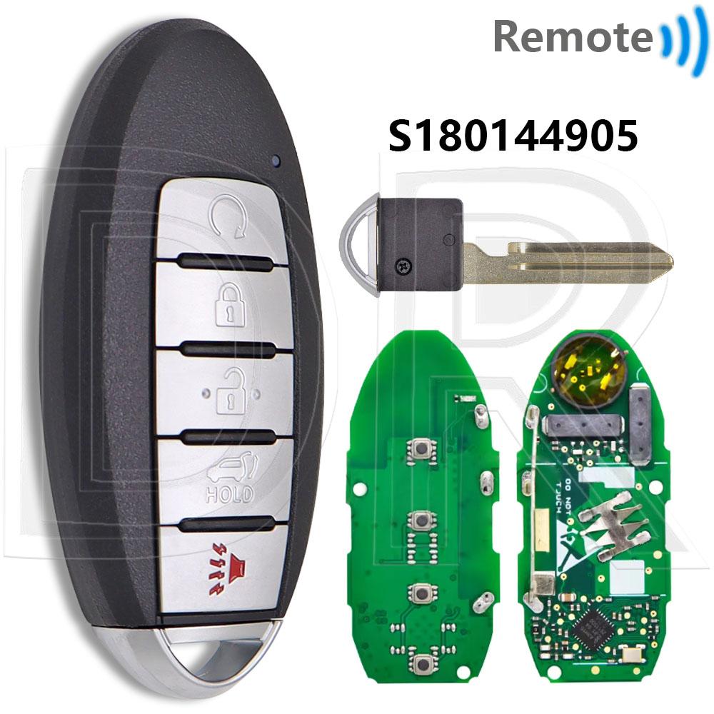Great 4A Chip 433MHz KR5TXN1 S180144500/502/503/801 With LED Car Remote Key For Nissan Rogue Kicks S Sport Altima Sylphy Versa