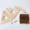 Safe Natural Wood Bird Hammock Swing With Iron Chain For Parrots Cockatiels And Small Pet