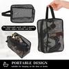 1 Stück Schwarze Transparente Netz Kosmetiktasche Handtasche Aufbewahrung Große Kapazität Aufbewahrung Netz Waschtasche Reise-Set Kosmetiktasche