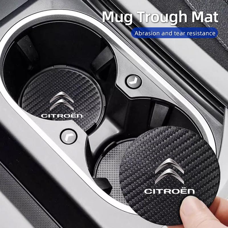 Auto-Getränkeuntersetzer Konsolen-Becherhalter Rutschfeste Matte Zubehör für Citroen C4 C3 C5 C1 C2 Berlingo Celysee Cactus Picasso