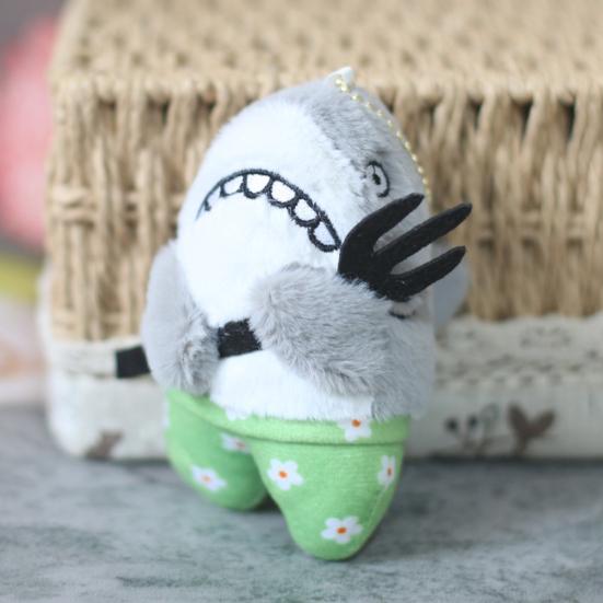 12cm Shark Plush Pendant Creative Lovely Watermelon Shark Bee Plushie Ornament Soft Cartoon Stuffed Animal Doll Plush Toy Backpack Decor