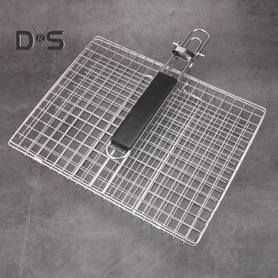 Koszyk do grillowania ryb i warzyw ze stali nierdzewnej, przenośny składany grill, stojak do grillowania na kempingu, do ryb i warzyw, krewetek