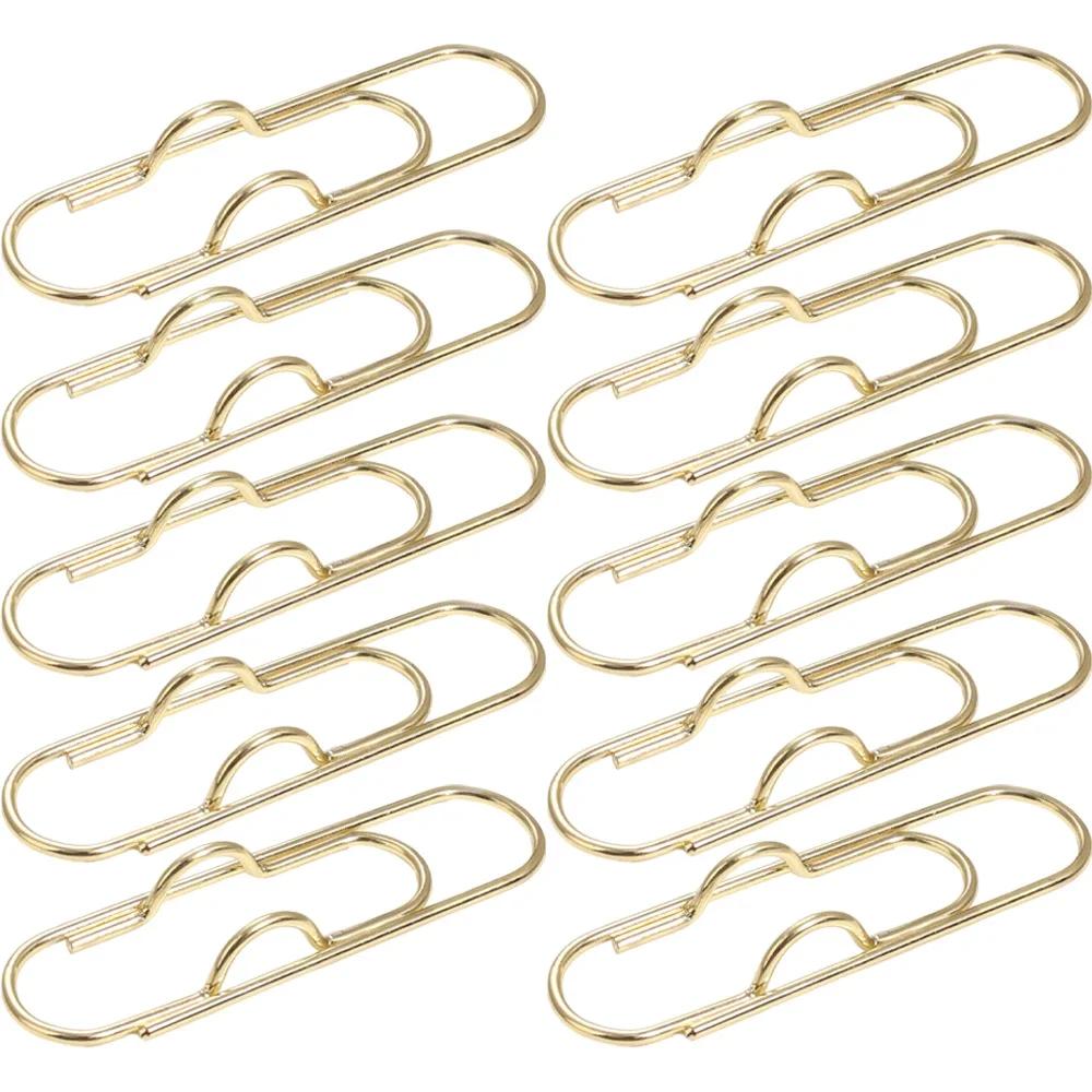 10-1Pcs Metal Pen Holder Clips Portable Paper Fix Clips Journal Document Notebook Pictures Pin Pocket Student Office School Tool