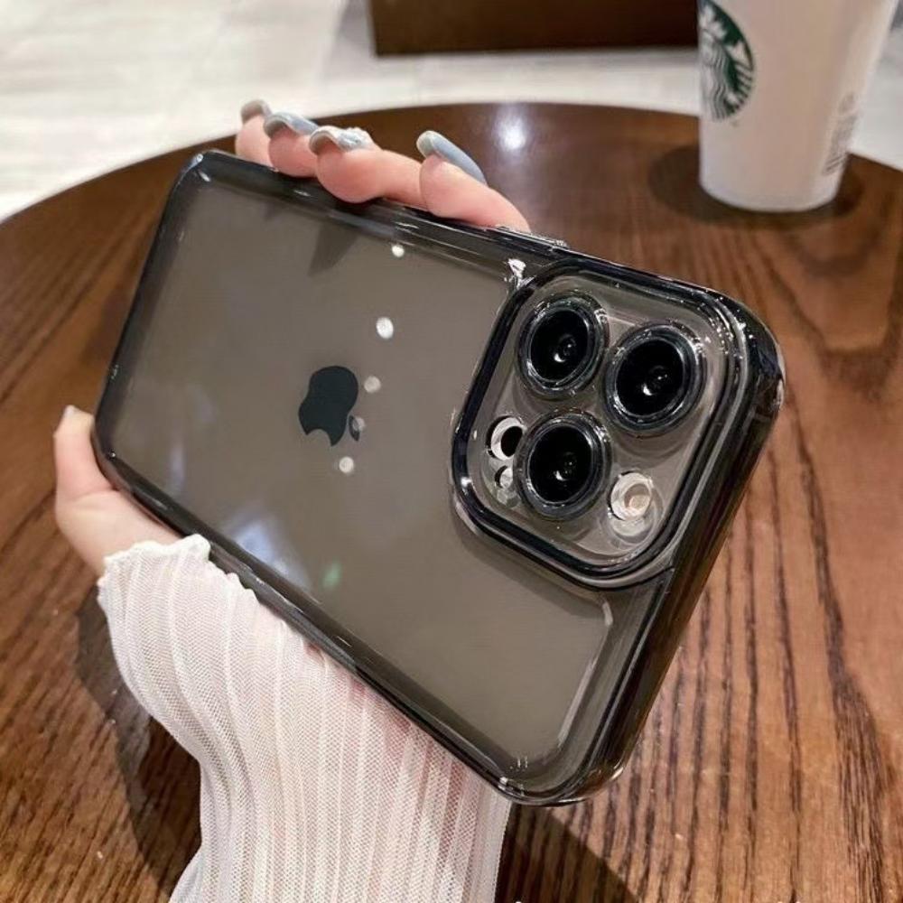 Transparent Space Shell Suitable for IPhone16pro Protective Cover Apple 17Air Mobile Phone Shell 15 Soft Shell 14 Simple