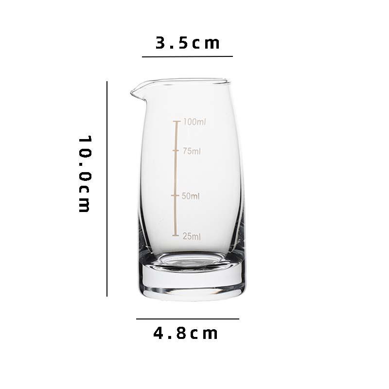 Baijiu 100ml & 150ml Graduated Wine Glass Decanter - Handleless Design 101-200ml