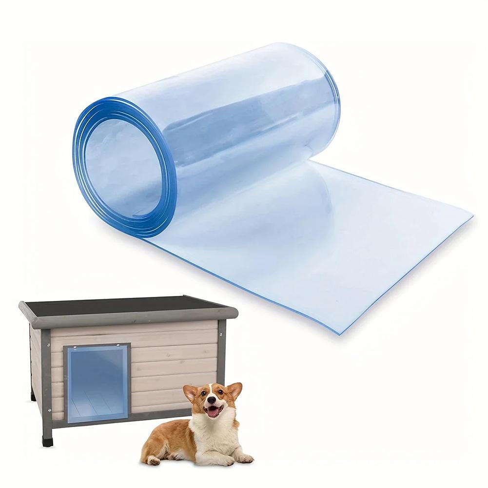 

Windproof PVC Door Curtain Strips 18cm x 1.95m Clear Plastic Curtains for AC Doors Easy Installation No Tools Needed 1.95M