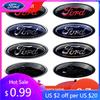 Car Sticker Hot For Ford 14.6x5.7cm ABS+alloy Car Front Badge for Ford Emblem Focus Ranger Mustang Kuga Mondeo Fiesta Explorer T