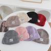 Letter Labeled Knitted Hat for Women's Autumn and Winter New Collection Warm Thickened  Cold Hat That Looks Good On The Face  Small Ear Protection