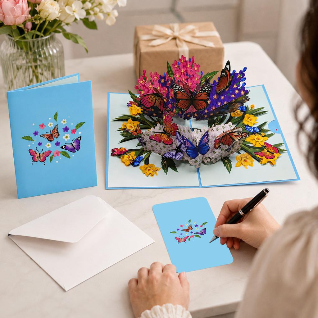 Mothers Day 3d Laser Cut Greeting Card With Elegant Design For Expressing Thanks