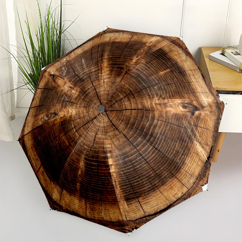 1 PC Automatic Folding Umbrella -Slices of plantsPattern,Portable & Foldable Design with 8 Ribs,Christmas Birthday Gifts