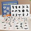 Animal Hand Shadow Cards Early Learning Gesture Puzzle Cognitive Training Handson