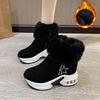 Plus Velvet Women's Boots, Thickened Snow Boots, Women's Winter Warm Cotton Boots, Plus Velvet Thick-soled Increased Short Boots, Ladies