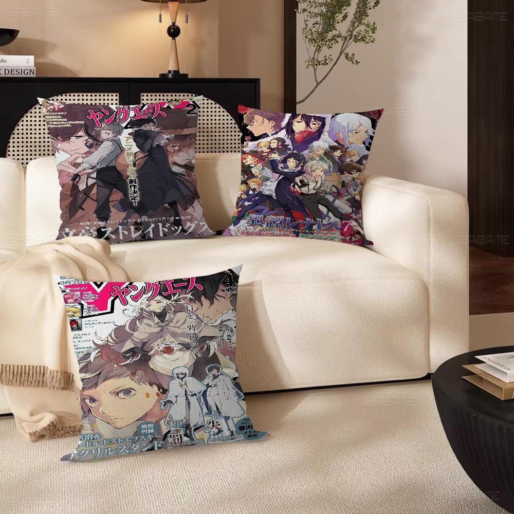 Anime Bungo Stray Dogs Pillowcase toon Gift Cushion Cover Bedroom Home Sofa Chair Seat Decor pillow case