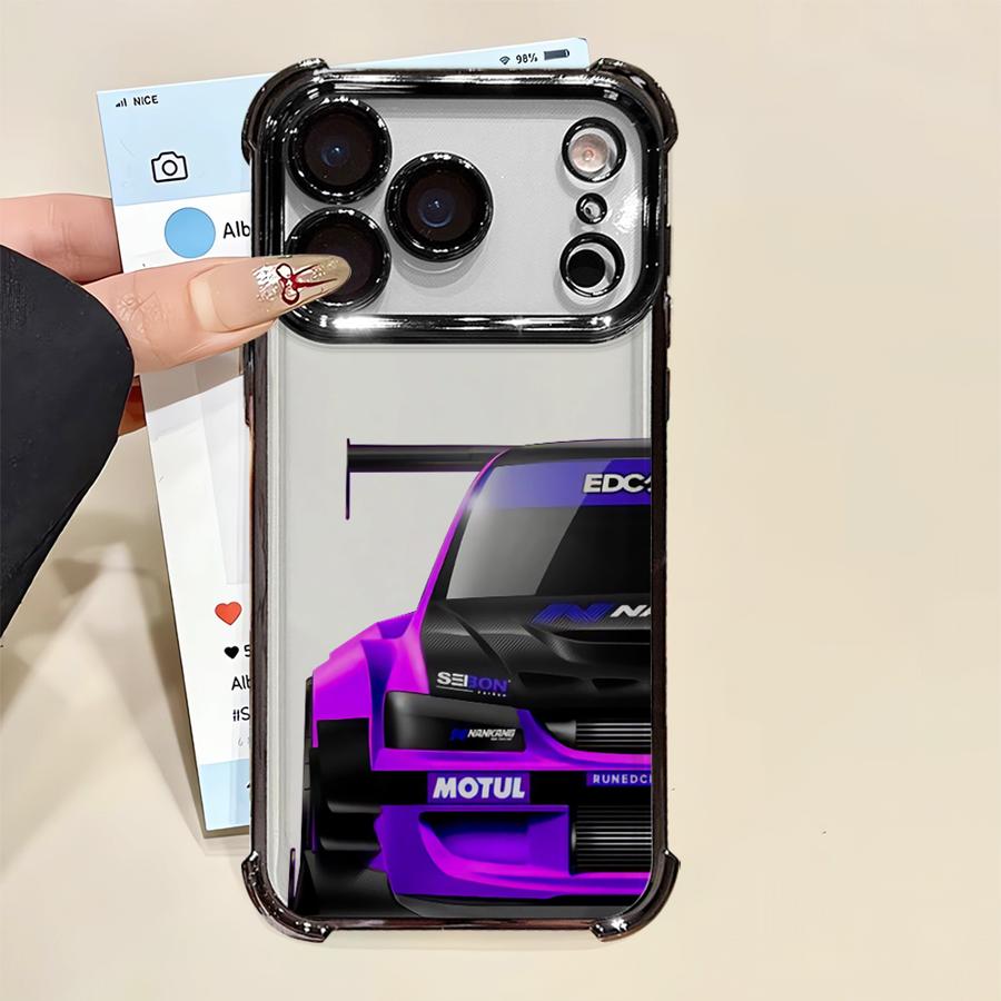 Phone Case for Apple iPhone 17 Air 13 12 11 Pro Max 16 15 14 Plus 16e Clear Cover Japanese JDM Drift Car