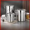 6/12/33L 304 Stainless Steel Airtight Canister with Locking Clamp & Seal Lid for Rice Grain Oil Storage Bucket Kitchen Container