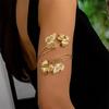 Unique Bohemian Inspired Arm Jewelry With Artistic Hollow Butterfly Details In Multiple Colors Season Floral Bangle
