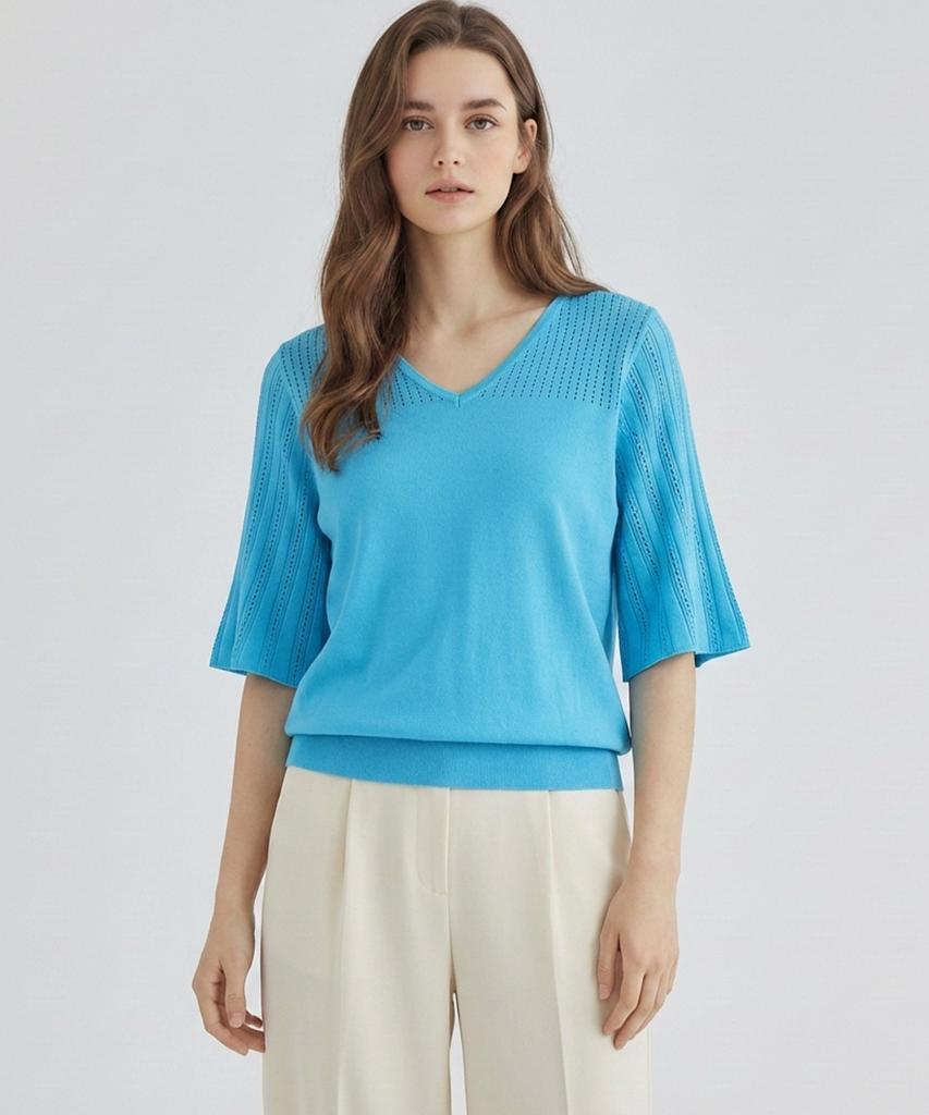 MESENSE Punched Short Sleeve Knit_Mb34Knmd08Z